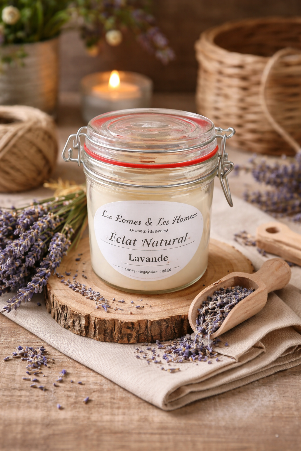 Bougie parfumée artisanale - Éclat naturel