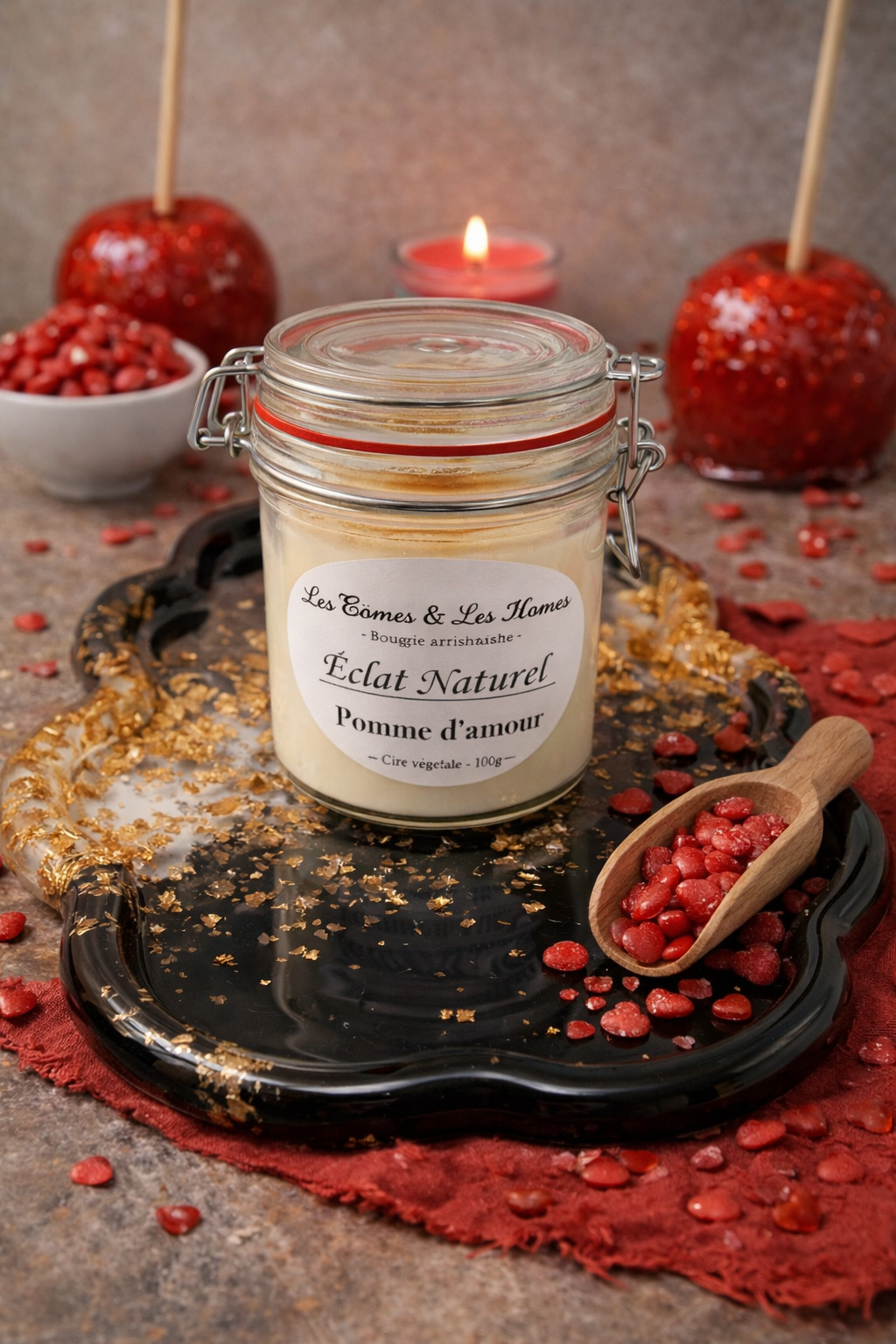 Bougie parfumée artisanale - Éclat naturel