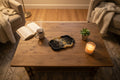 Plateau décoratif en résine – Noir et Doré
